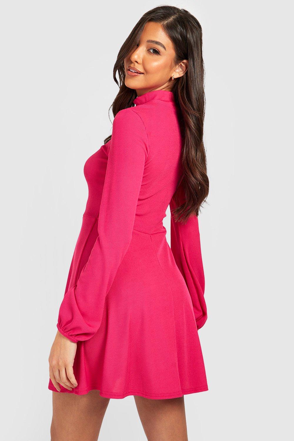 Dark pink 2024 skater dress